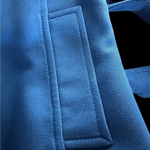 Ann Taylor Vibrant Blue Belted Spring Coat NWOT Lined w Pockets | Size L Petite - Picture 12 of 13